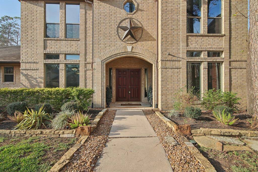 Grand custom home with a grand entry.