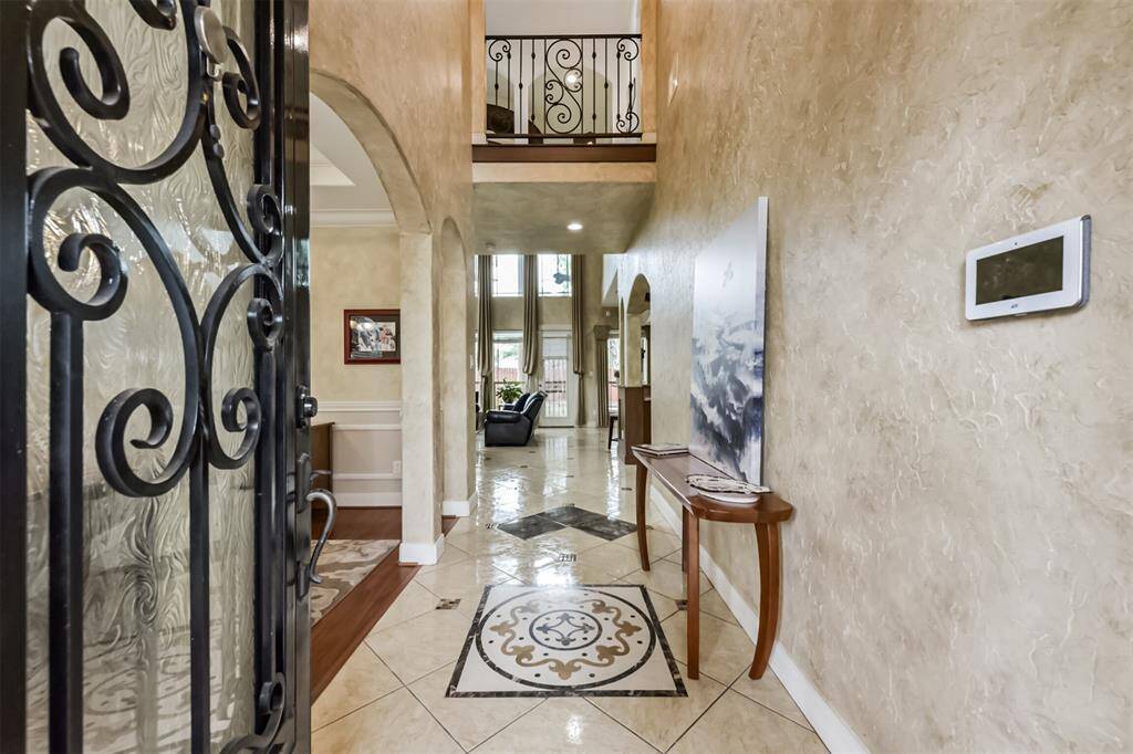 Stunning entrance with metal door.