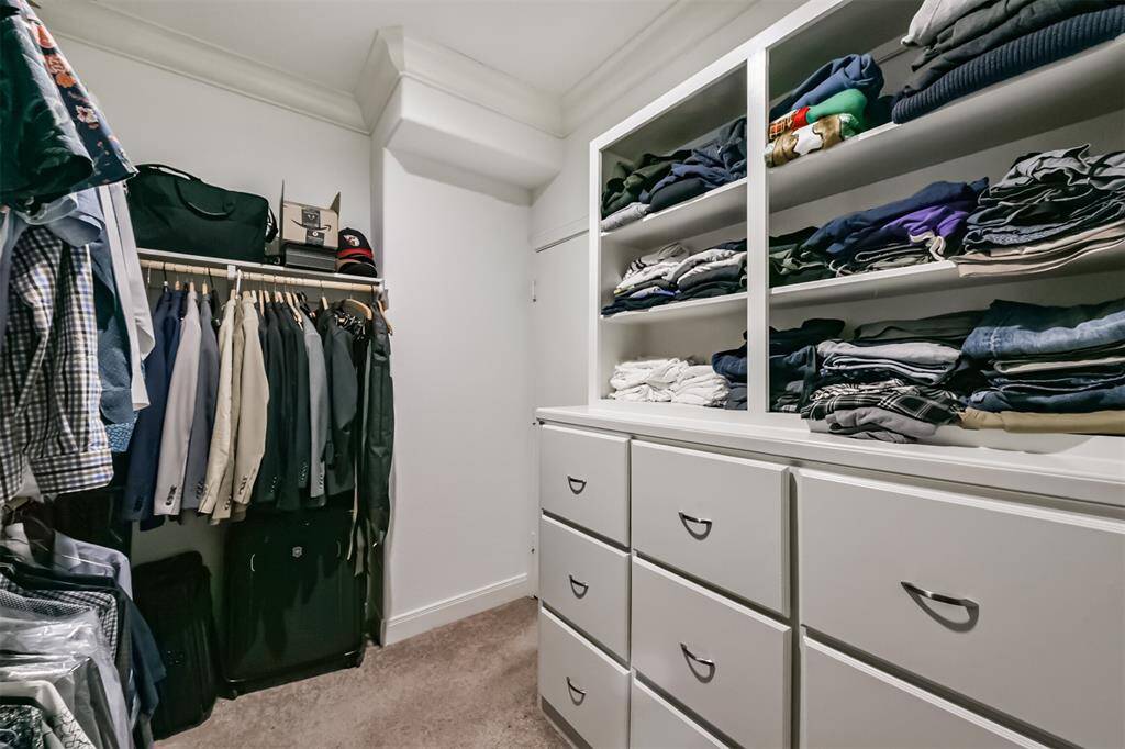 Amazing closets in master.
