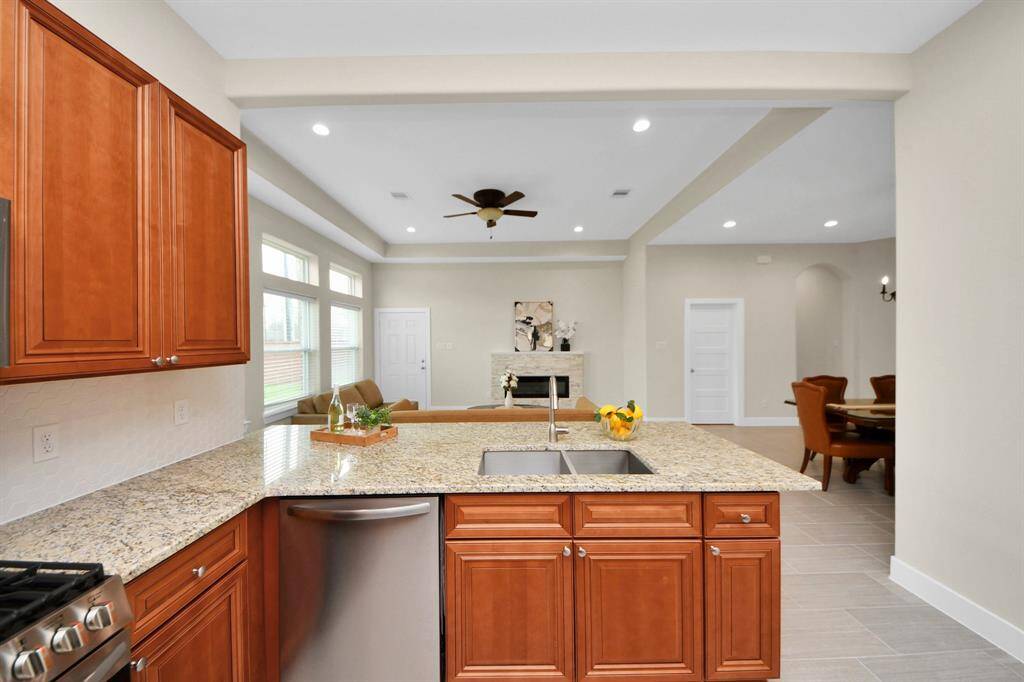 Spacious dining area