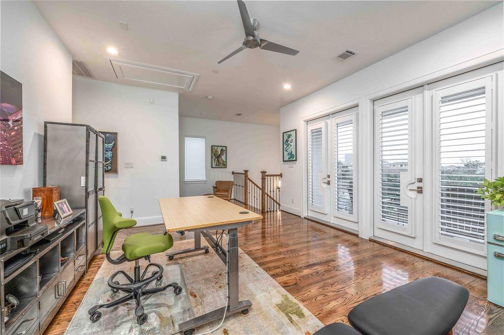 Dual French doors lead out to your fully covered sky deck for outdoor entertaining.