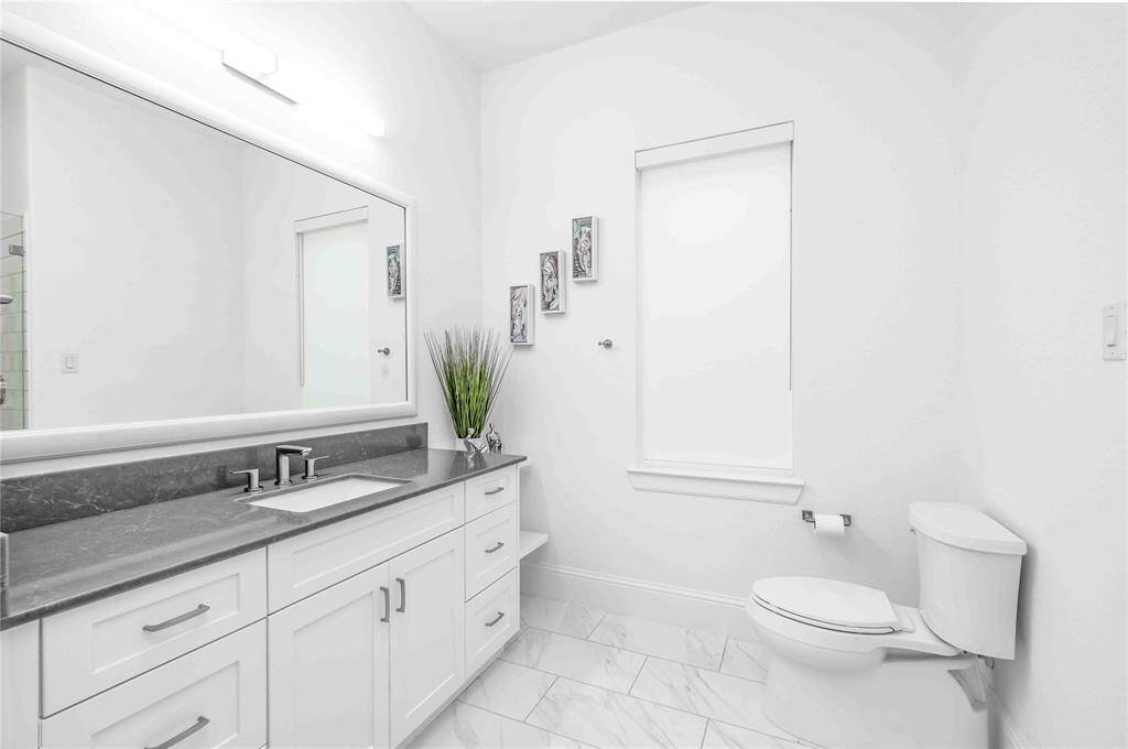 Large 4th Floor bathroom services 4th floor guest bedroom & flex room.