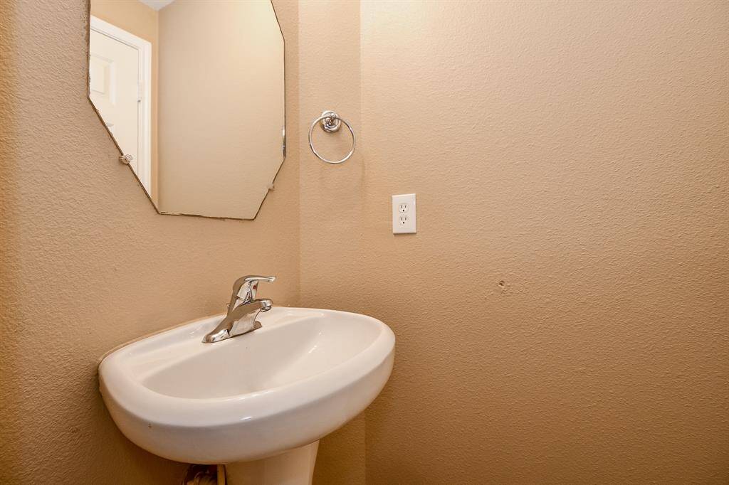 Convenient main-level powder room.