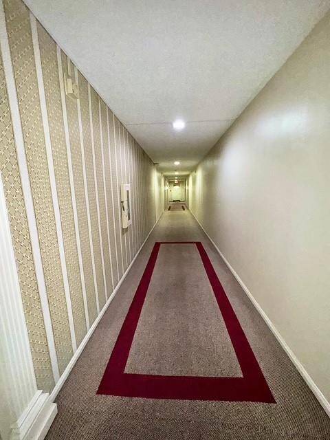 Hallway in building leading to B16
