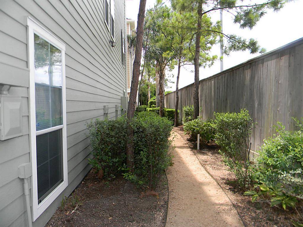 side yard next to the unit.