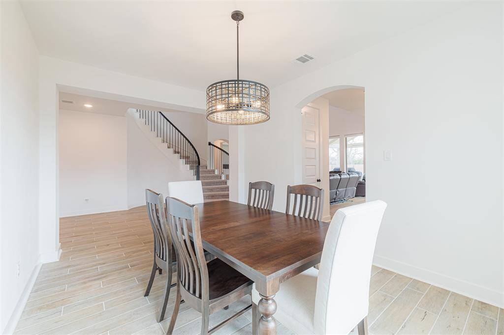 Another view of the formal dining showing easy access to the kitchen.