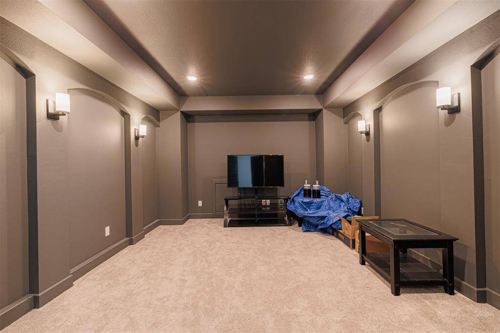 Media room located upstairs.