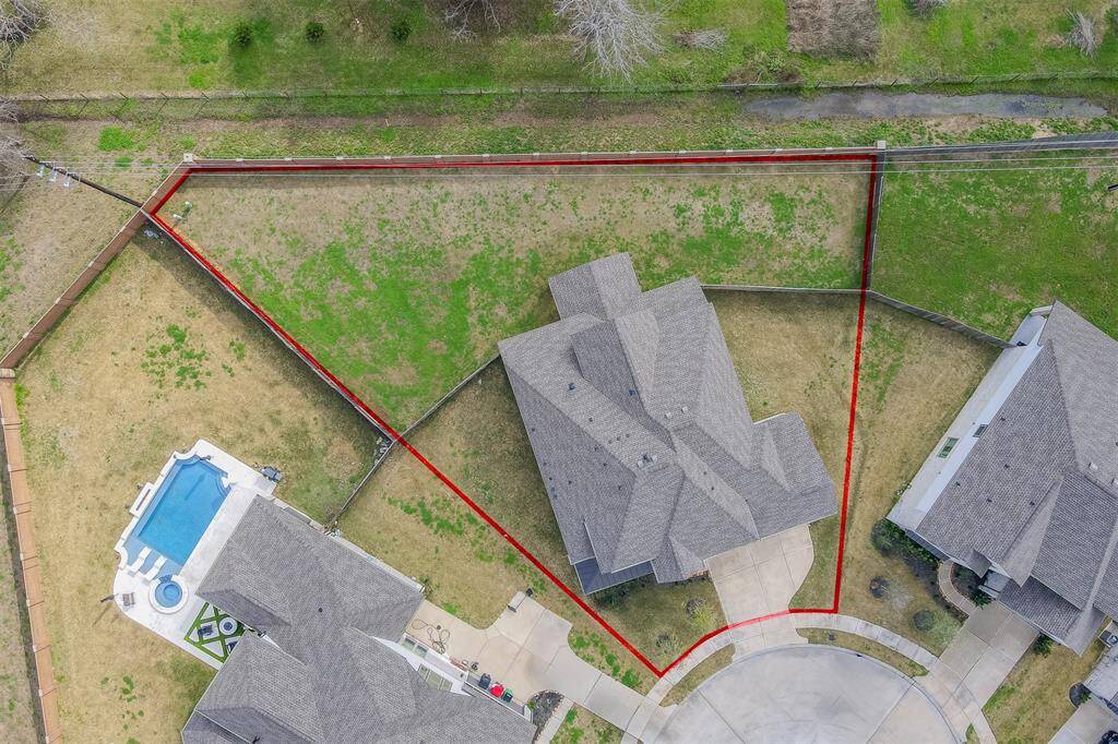 Aerial view of the home.