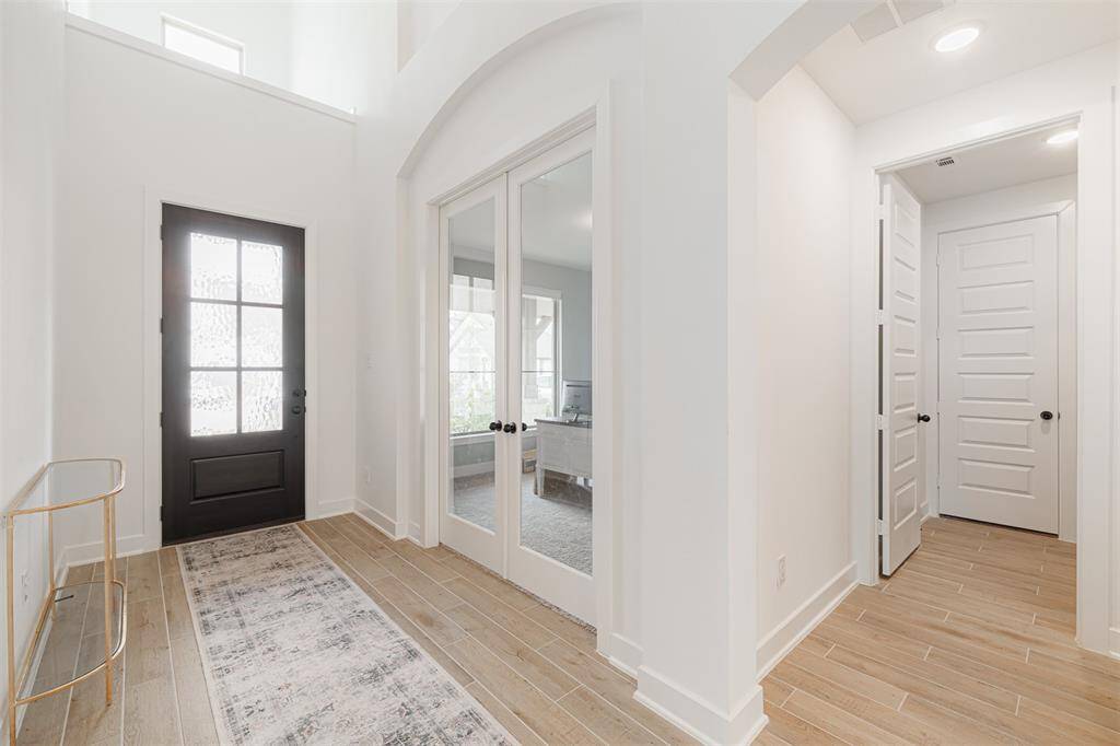 Entry leads to the study.