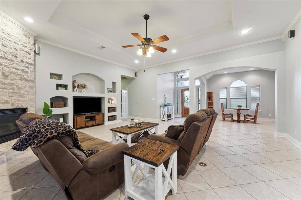 Another view showing the expansive living room.