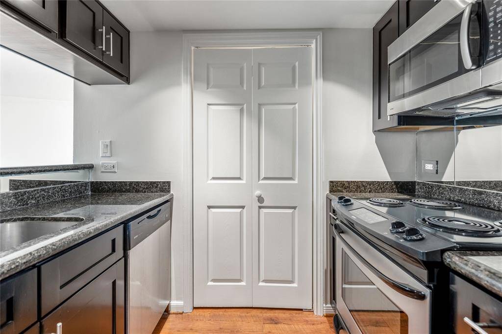 The double doors lead to the pantry/laundry