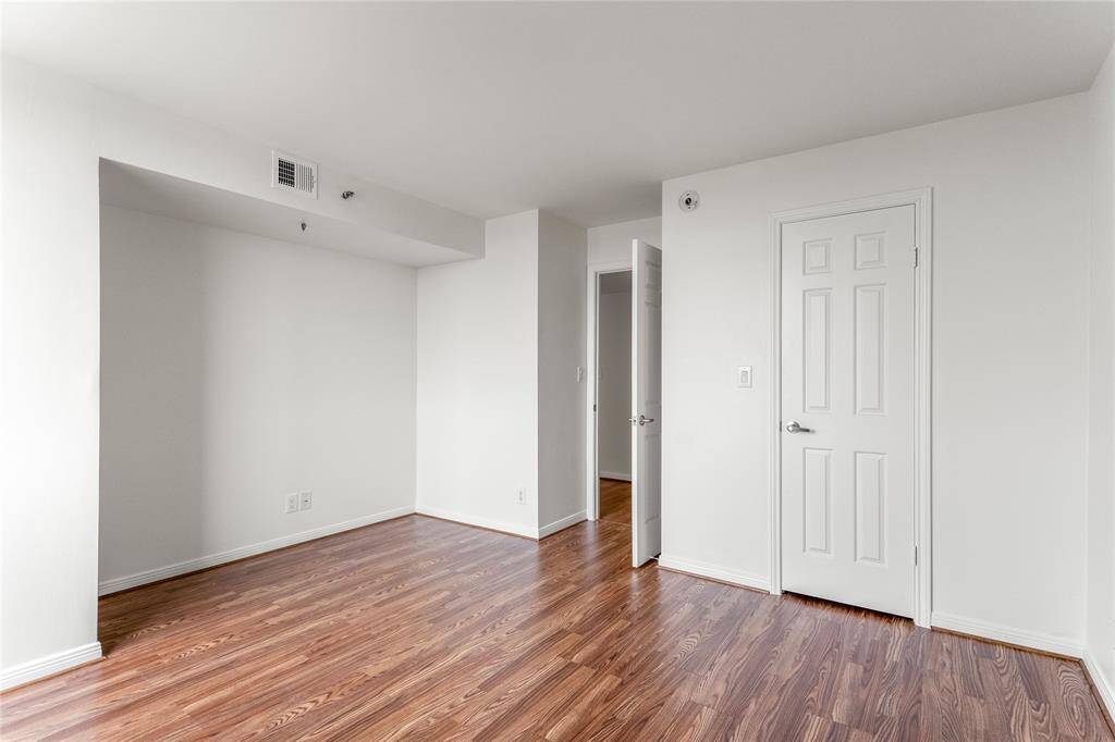 The bed area is recessed