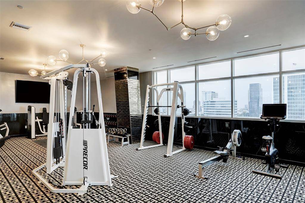 The building also comes equipped with a gym.