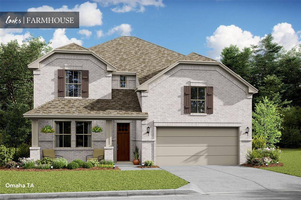 Gorgeous Omaha home design in TA elevation built by K. Hovnanian Homes in the master planned community of Marvida. (*Artist rendering used for illustration purposes only.)
