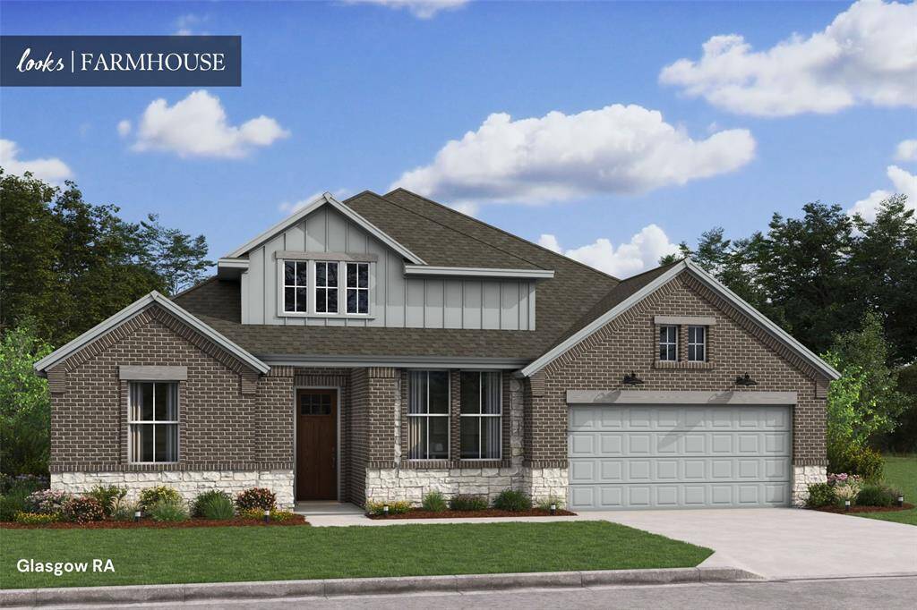 Charming Glasgow design by K. Hovnanian Homes in elevation RA built in Waverly Place. (*Artist rendering used for illustration purposes only.)