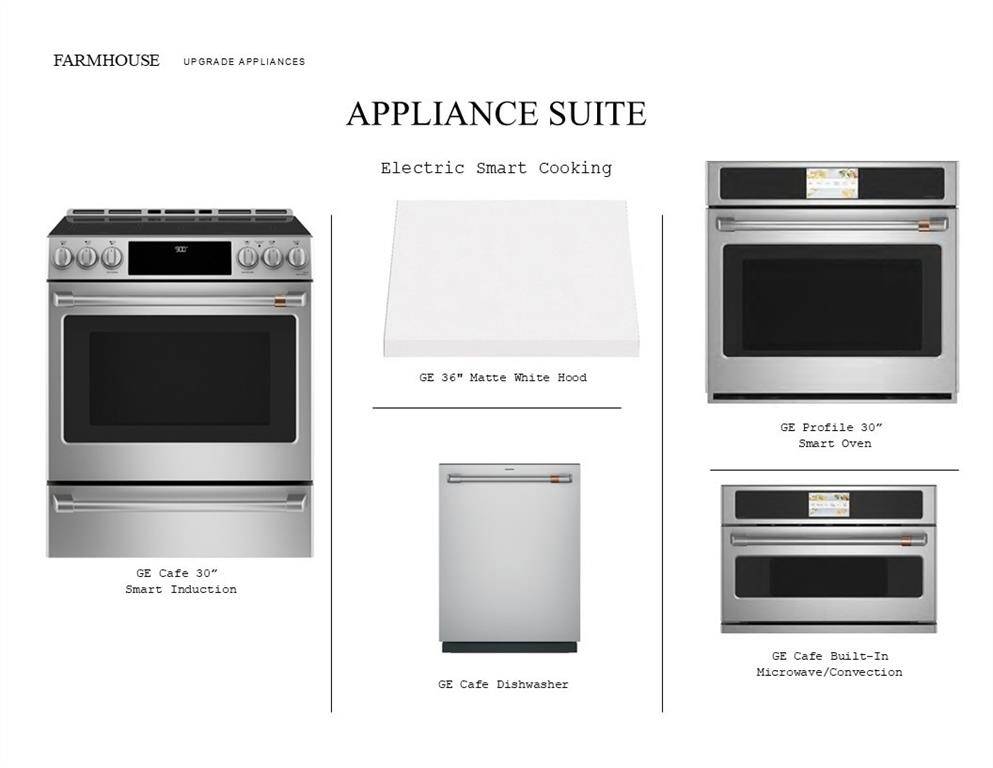 Farmhouse Look Palette 4: Appliance Selection Sheet (*Artist rendering used for illustration purposes only.)