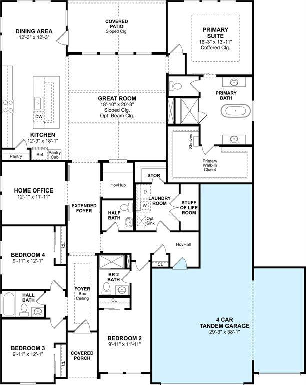 The Glasgow floor plan by K. Hovnanian Homes. 1st Floor shown. *Prices, plans, dimensions, features, specifications, materials, and availability of homes or communities are subject to change without notice or obligation.
