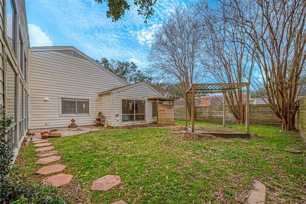 Fenced back yard