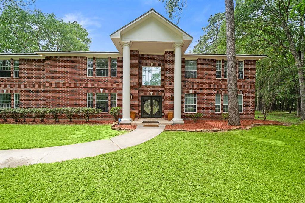 Front entrance of the home with a grand entryway