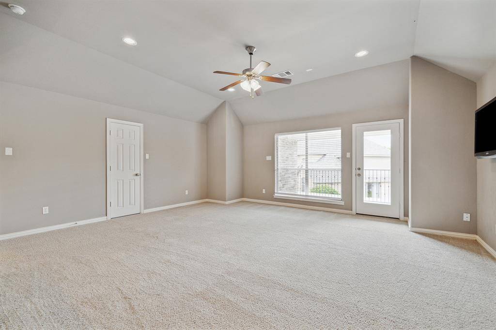 View to the Balcony access door from the Game Room.