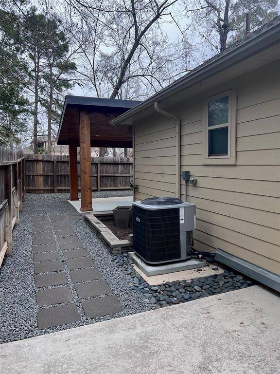 Backyard area from the kitchen door