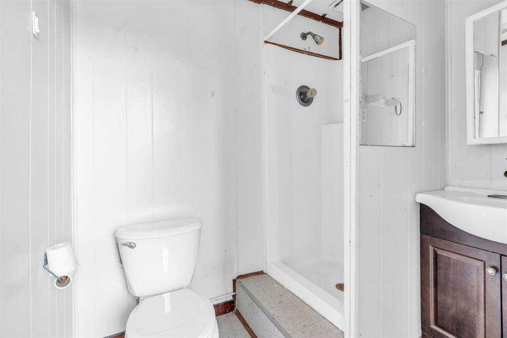 Bathroom in downstairs east side unit