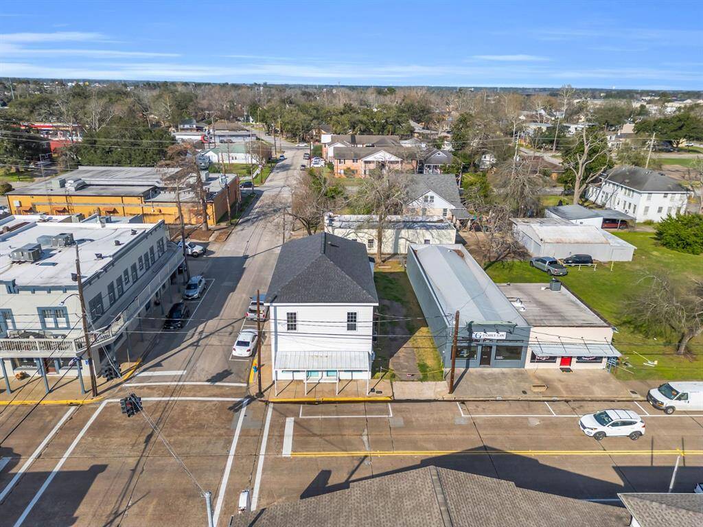 Aerial view looking north