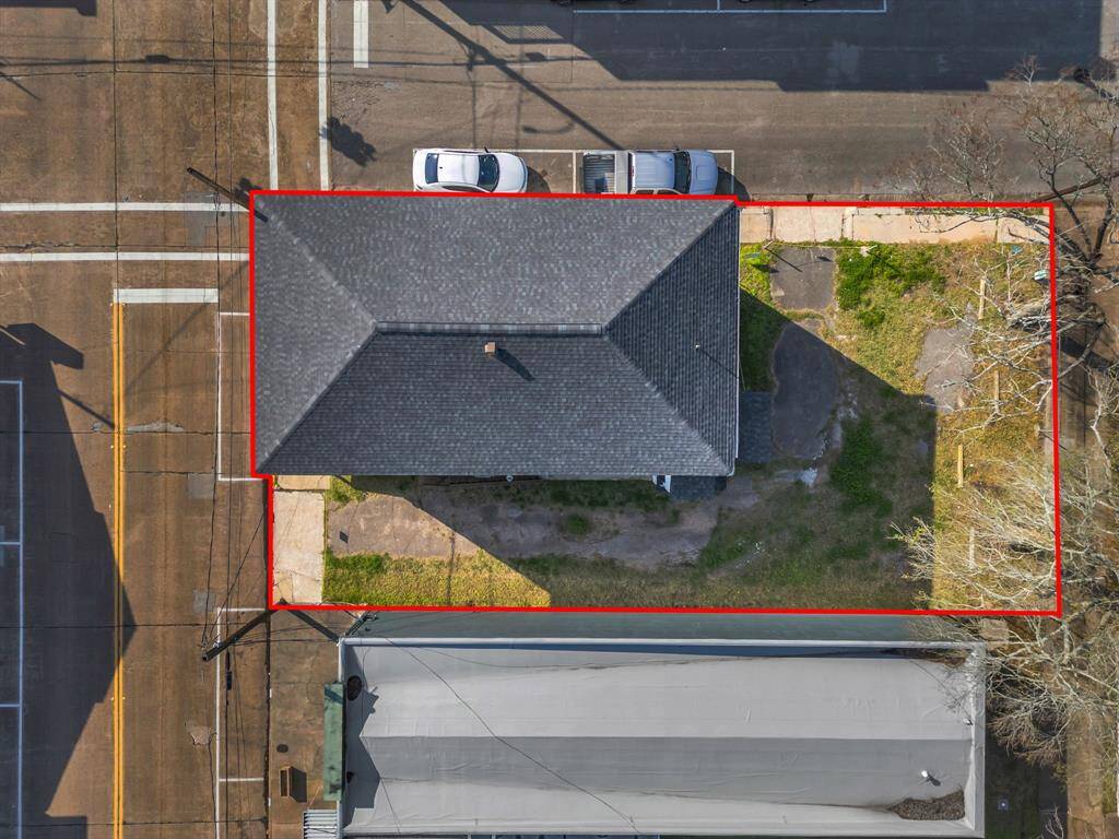 Redline of property boundaries.