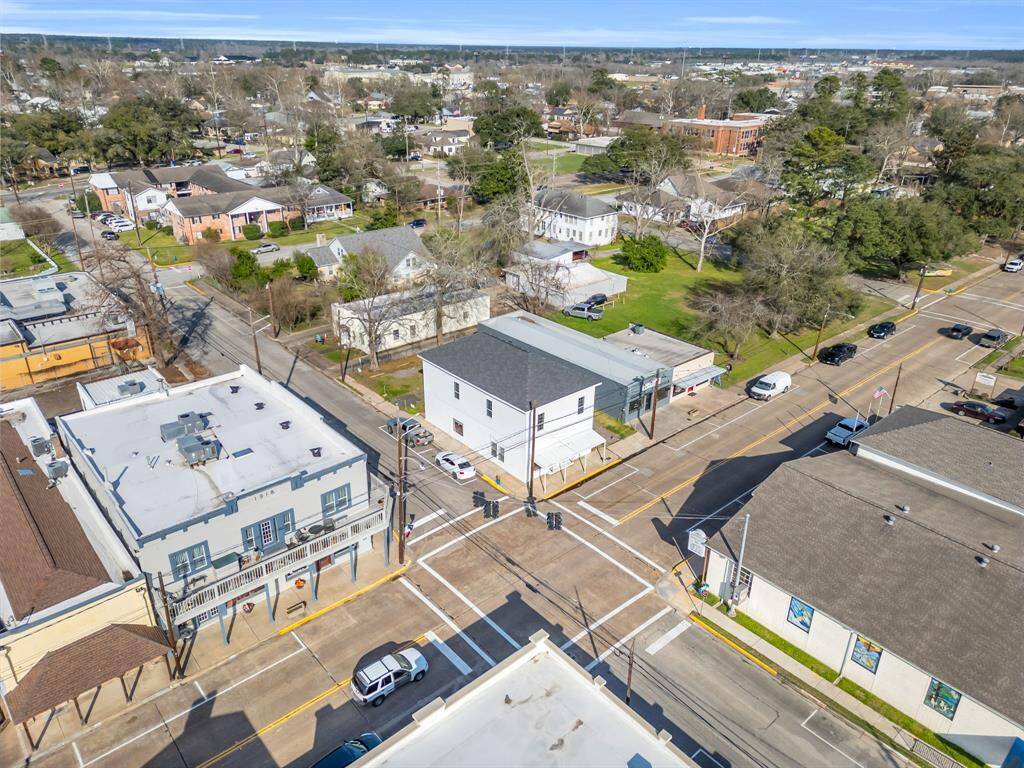 Aerial view looking northeast