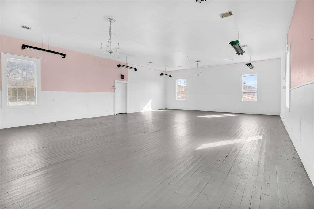 Upstairs ballroom looking toward Main St.