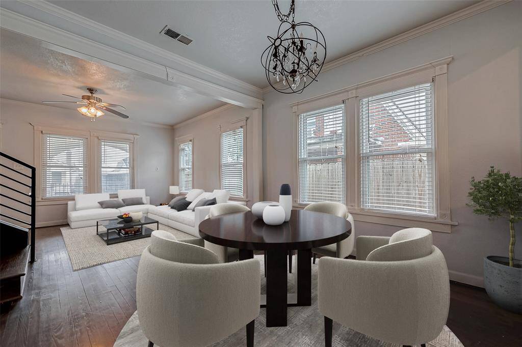 Open concept Living and dining area