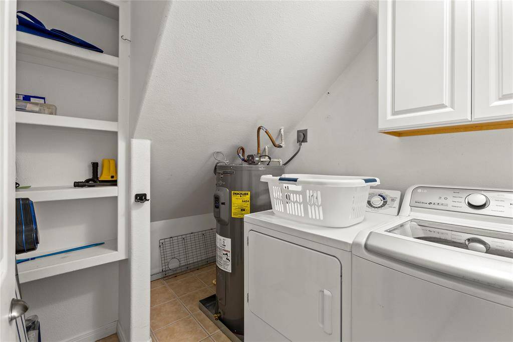 First floor laundry and storage room
