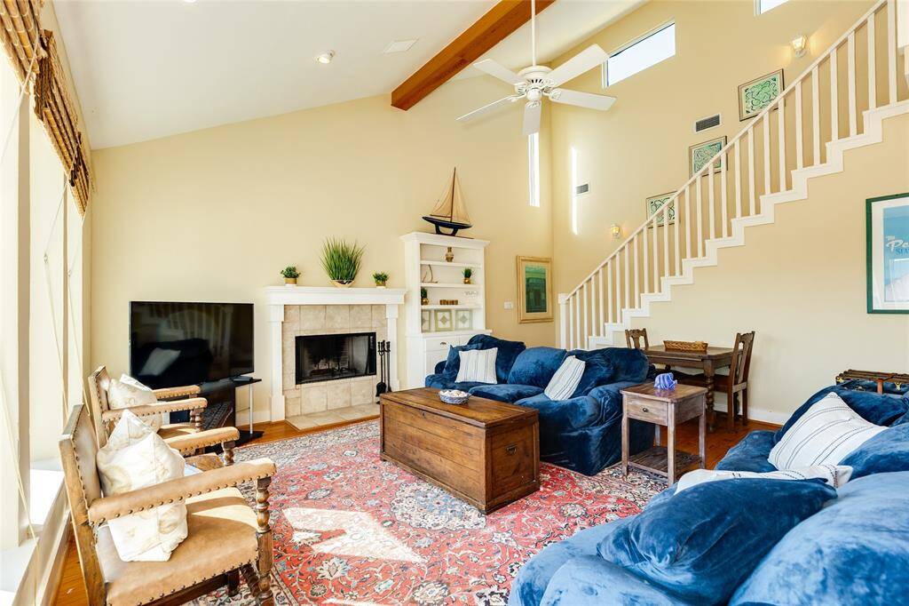 Living space leading to upper bedrooms.
