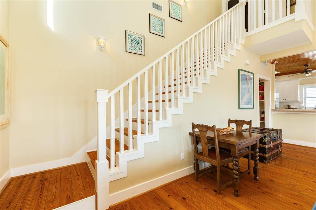 Stairs leading to upper bedrooms.