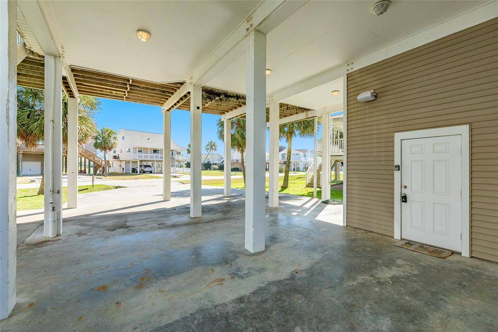 Large ground level space that is perfect for playing games, lounging on hammock and entertaining.
