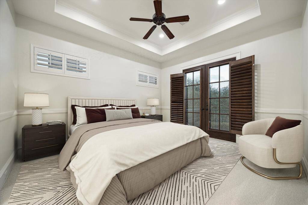 Virtually staged bedroom