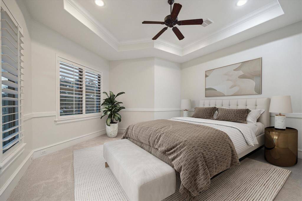 Virtually staged bedroom
