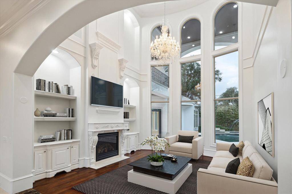 Virtually staged family room