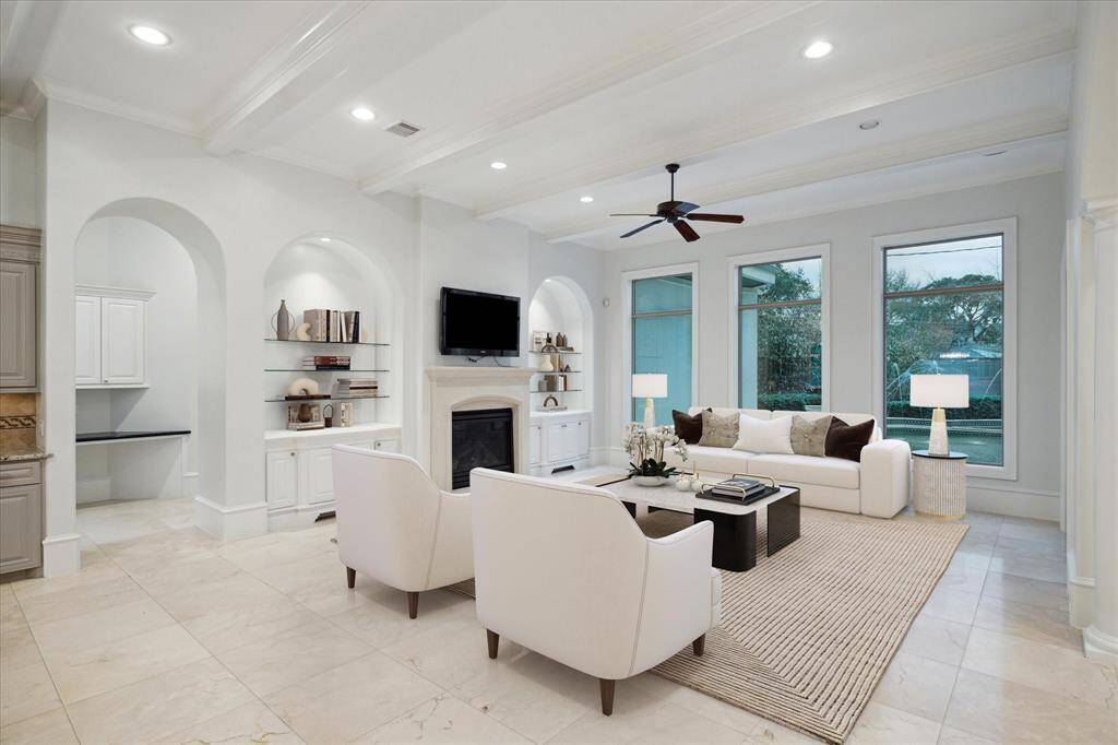 Virtually staged living room