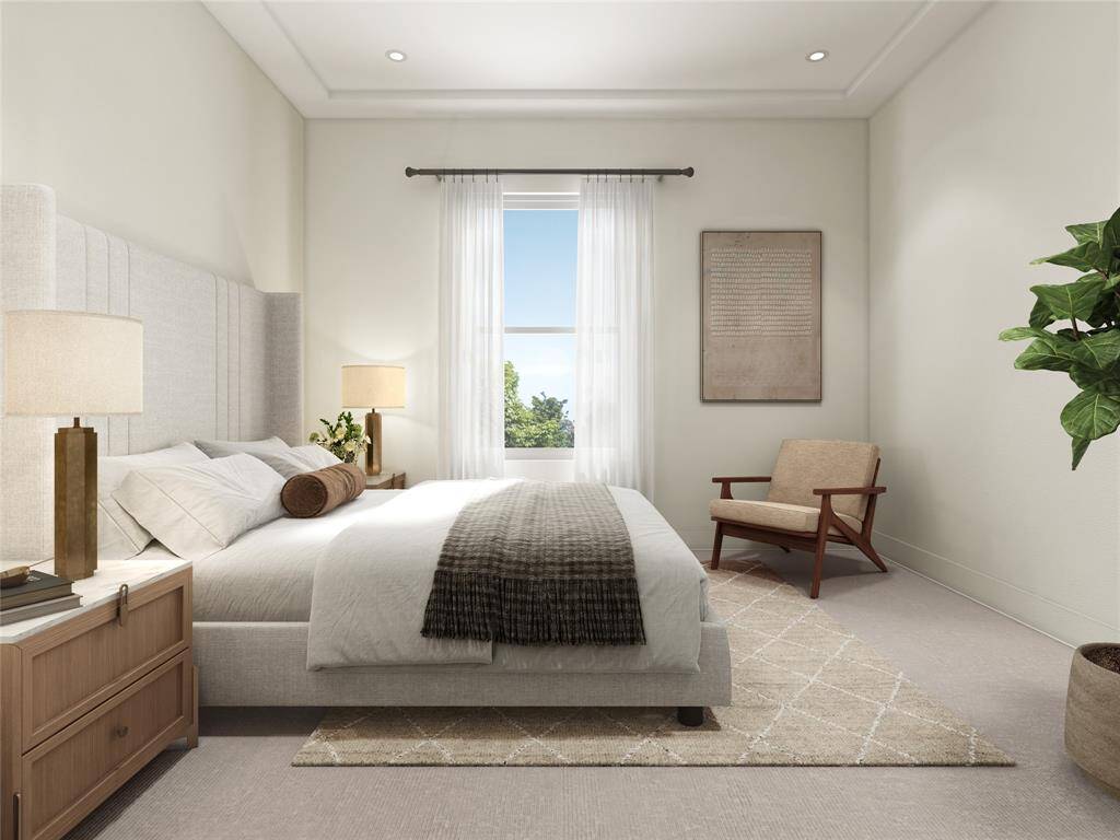 The second of the two guest bedrooms is located at the end of the hallway from the master bedroom, with walk-in closets and attached bathroom designed to provide privacy allowing all your guests to enjoy a comfortable stay in this elegant home.