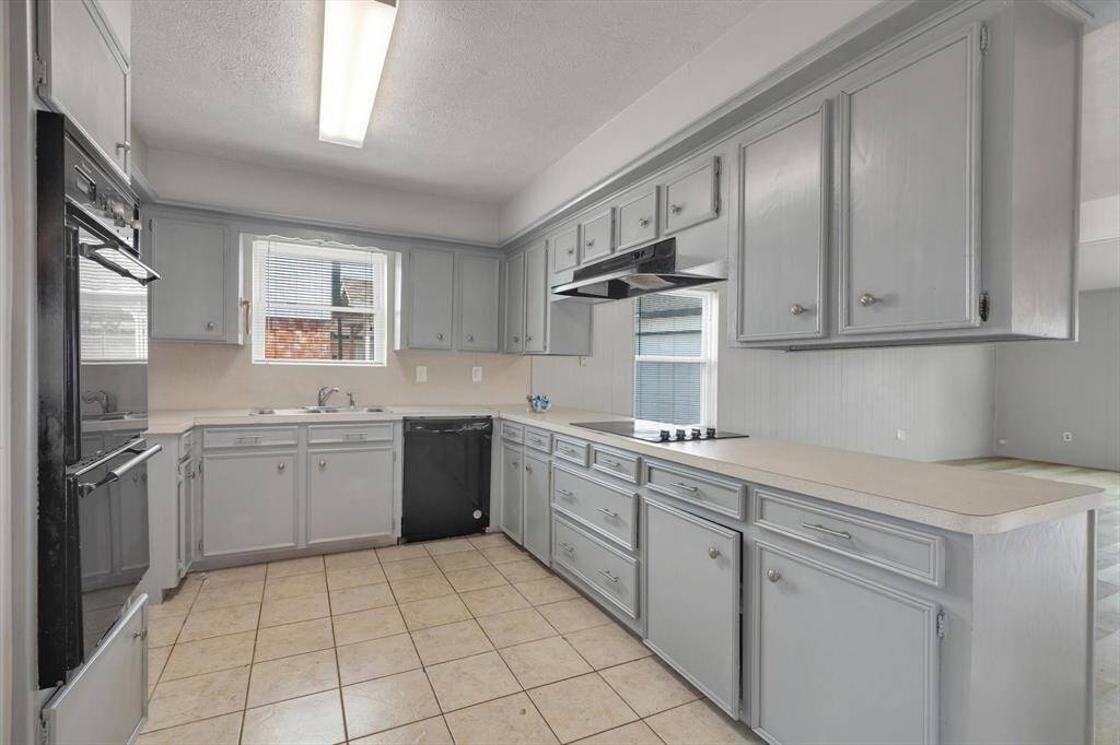 Lots of cabinets for storage