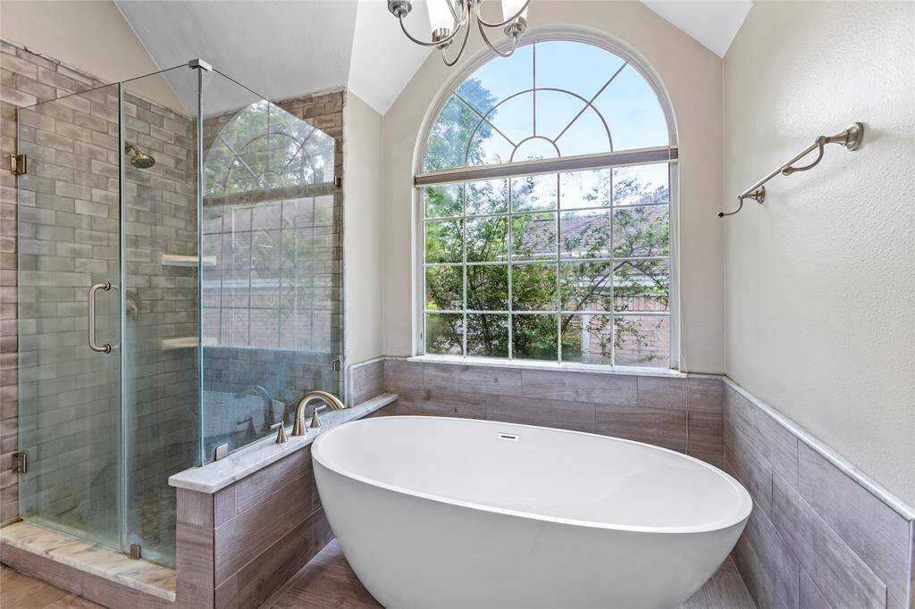 Beautifully updated bath and walkin shower.