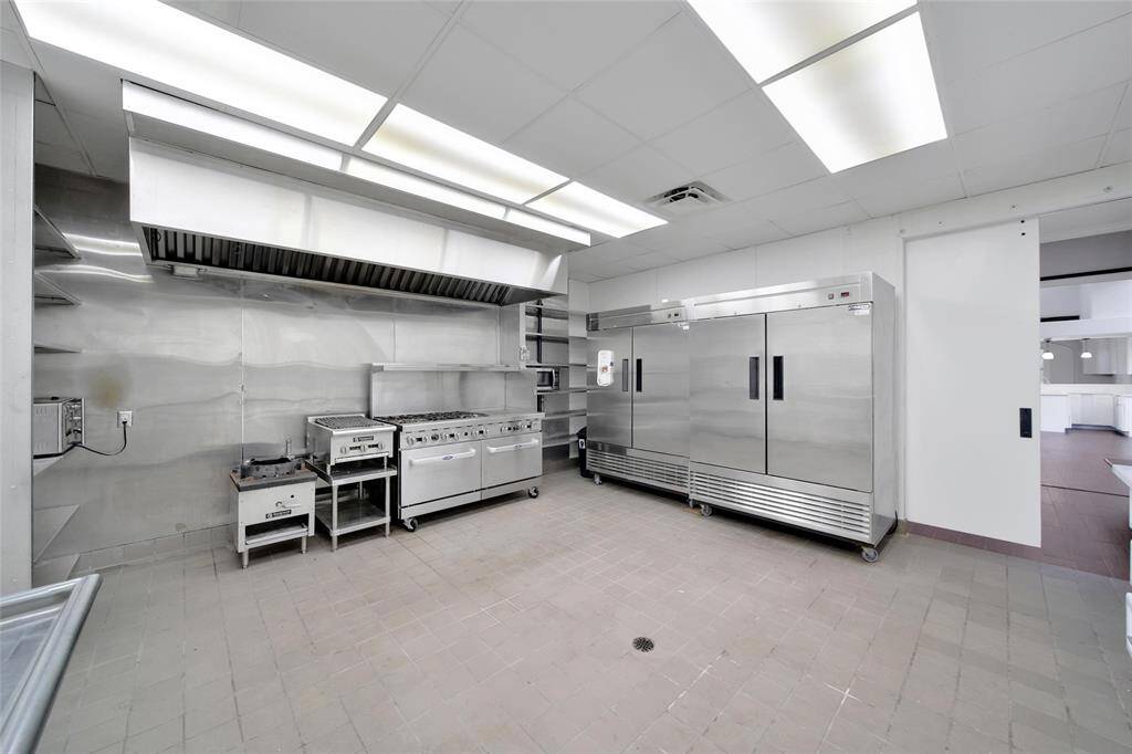Commercial Kitchen on the back of the home