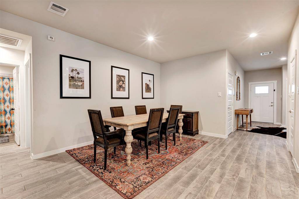 Closer look at the dining area—imagine the possibilities as you set it up to suit your style.