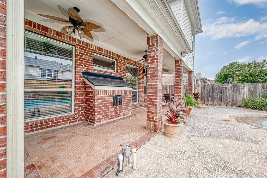 This is a covered brick patio offers a blank canvas to built your dream outdoor kitchen area customized to your needs.  With access to natural gas quick connection, hot and cold water supply, sink drain access and two (2) dedicated 20 amp electrical circuits, you have to opportunity to incorporate all your outdoor kitchen appliances and features from a grill to refrigerator, to cooking griddle and anything else your inner "outdoor chef" desires.