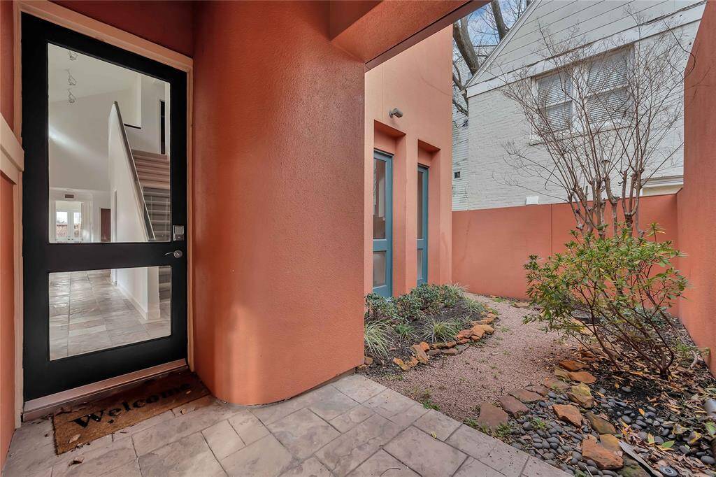 Front porch and garden.