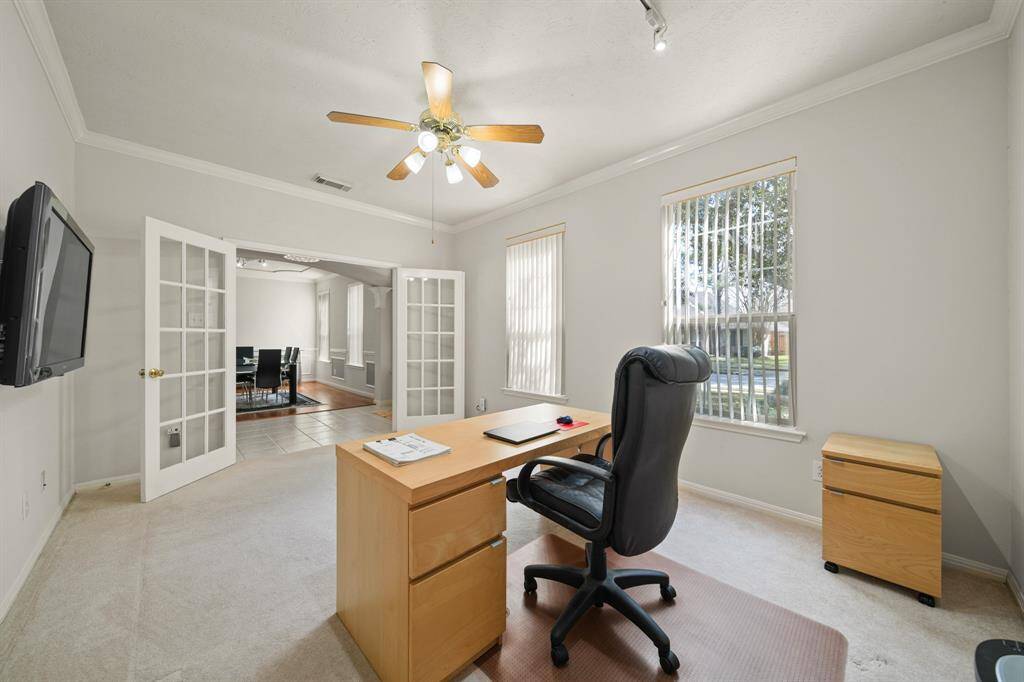 Your large in-home study located at the front of the home.