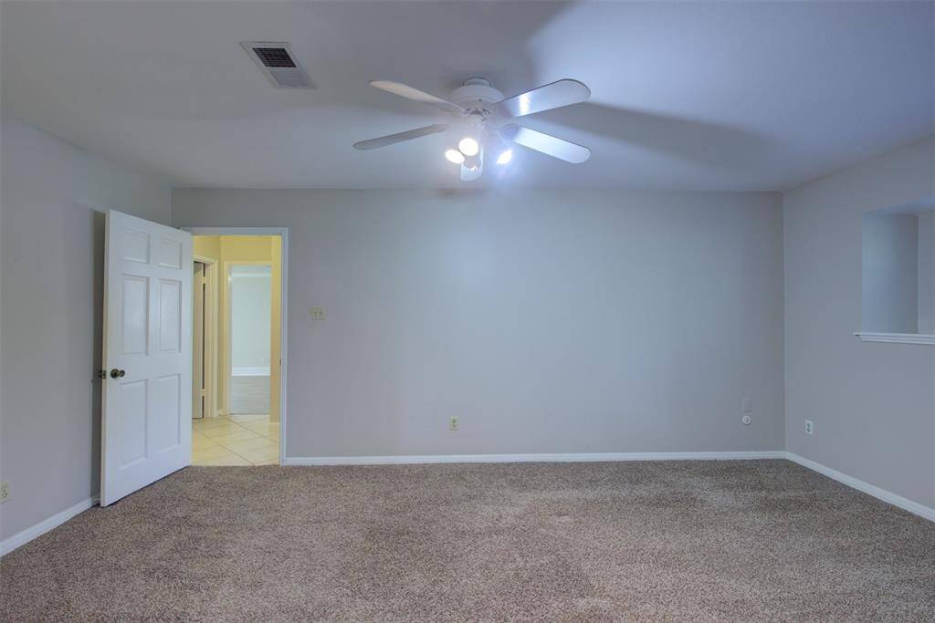 As you can see, the primary is off of the entry way to the home.