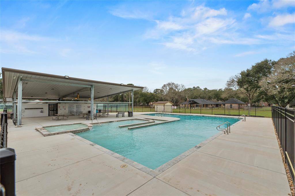 The neighborhood pool is a great place to meet neighborhood friends while soaking up some rays.