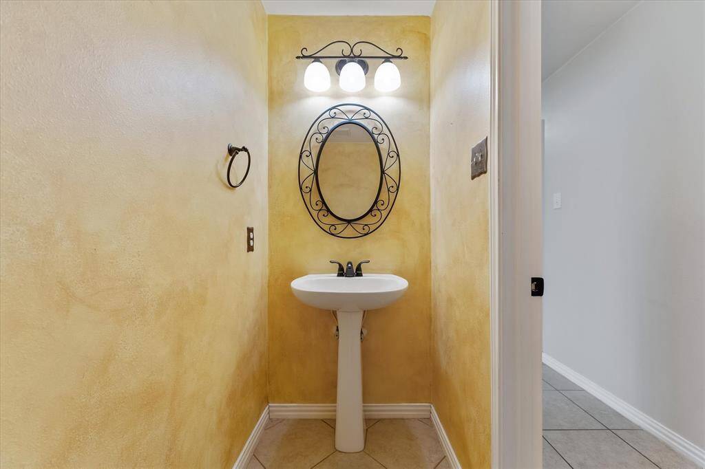 First floor half bathroom.